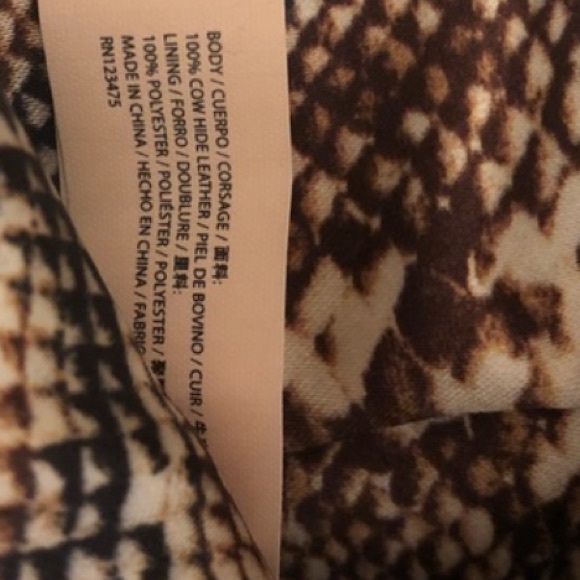 Juicy Couture Gold Cowhide Tote w/ Reversible Python Print - Picture 11 of 11